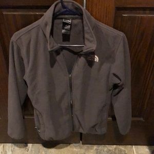 Grey fleece Northface jacket boys L